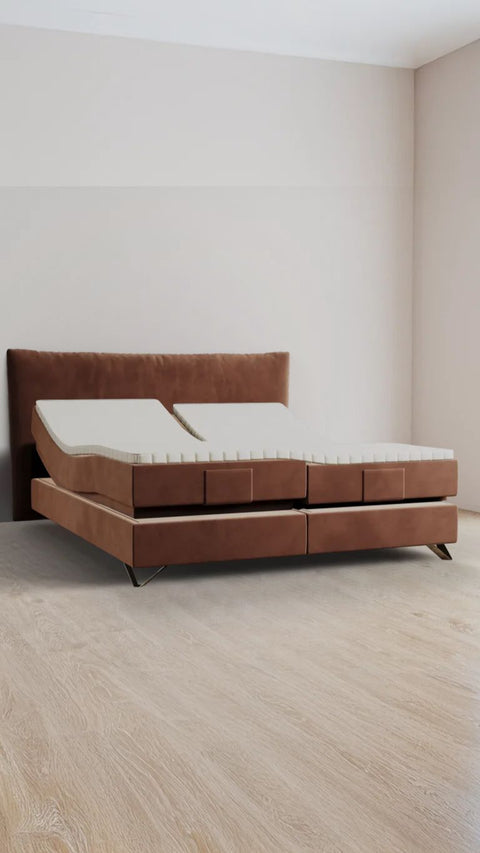 Blush double boxspring bed 200x210 cm