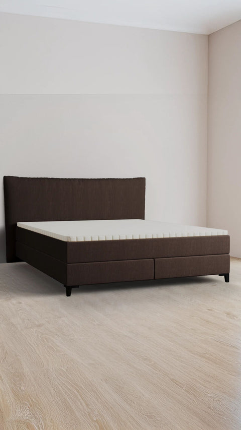 Brown family boxspring bed 280x220 cm